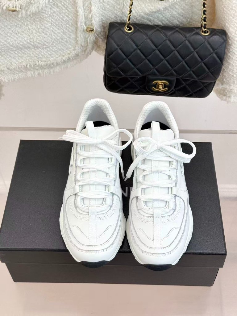 Chanel Timeless All-White Chunky Sneakers For Everyday Luxury
